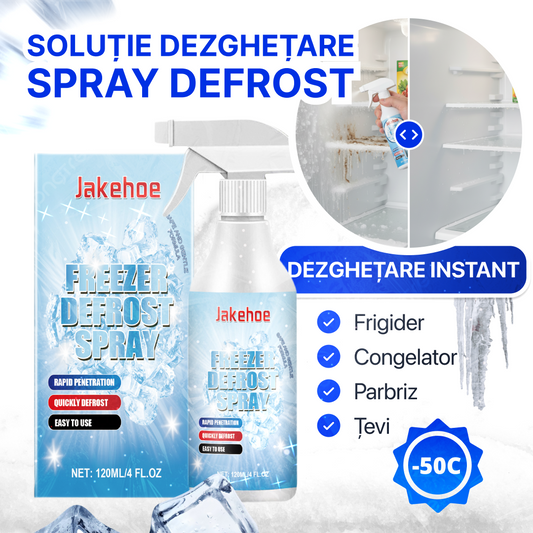 Spray Defrost – Dezghețare Instant pentru Frigider, Congelator, Țevi și Parbriz