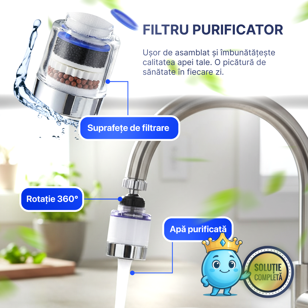 Filtru Universal Purificator de Apă + 🎁 1 Filtru Cadou
