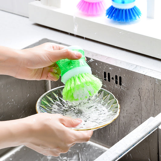 Perie de vase cu rezervor pentru detergent – 2 + 2 Gratis