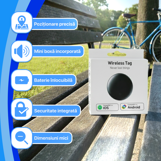 Mini GPS Tracker + Husă Magnetică + Șnur din Silicon