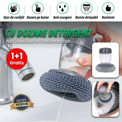 🧽 Burete de Sârmă Multifuncțional cu Dispenser - 1+1 Cadou
