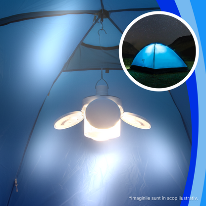 Lampă LED Solară Pliabilă 2-în-1
