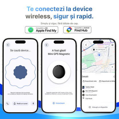 Mini GPS Tracker + Husă Magnetică + Șnur din Silicon