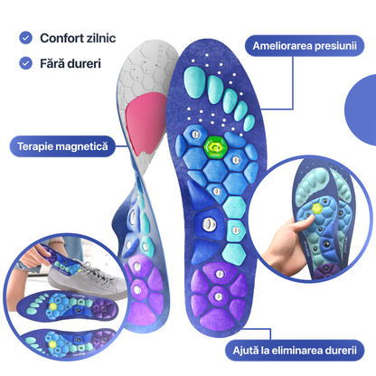 Tălpici Magnetici cu Micro-Terapie Japoneză de Acupresiune